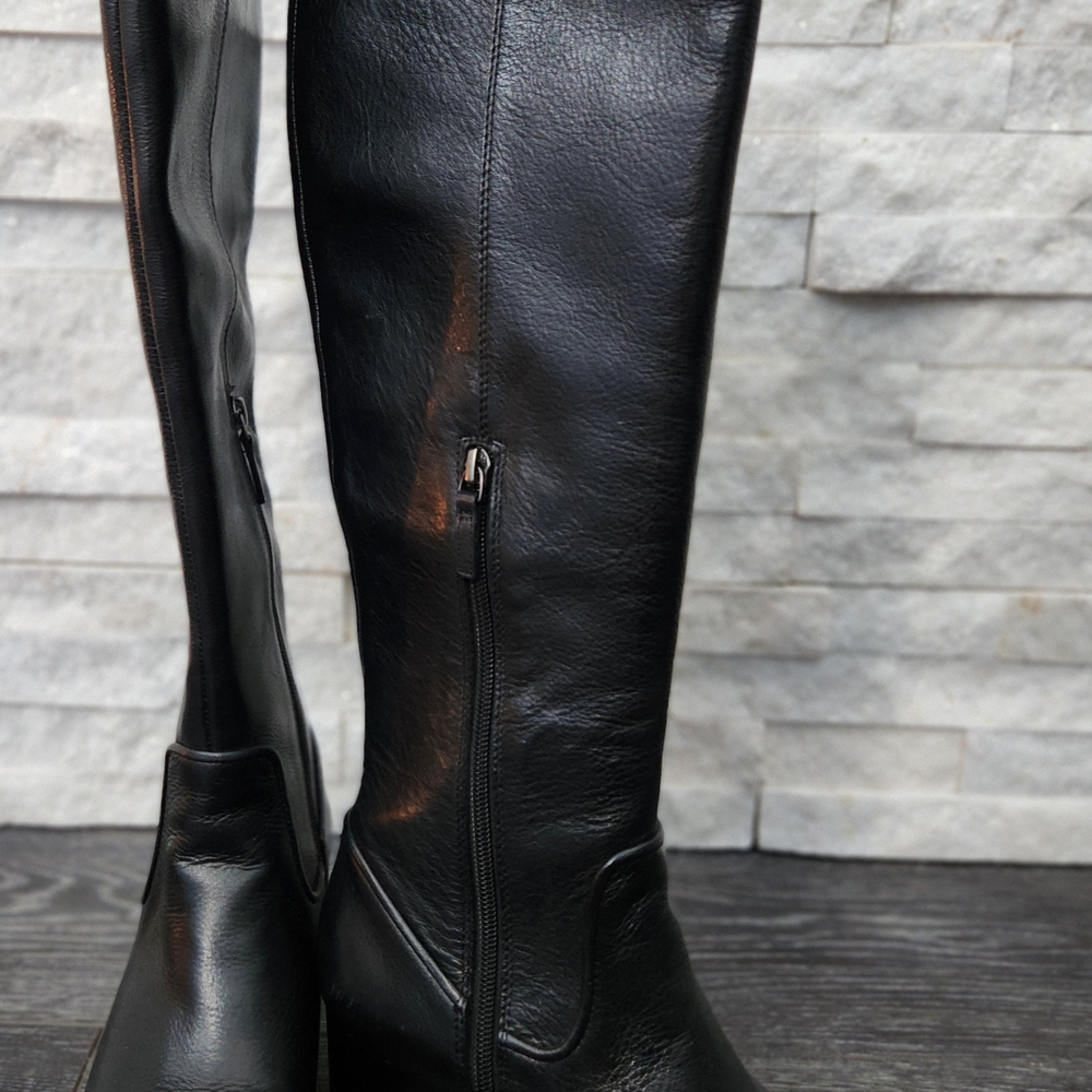 Johnston & Murphy Black Over the Knee Boots